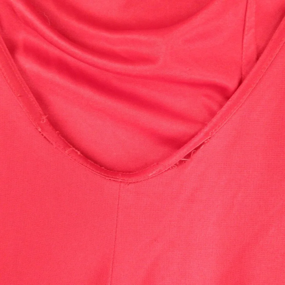 David Meister Backless Red Halter Dress Size 8 Stretch Jersey Maxi - Picture 8 of 13